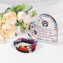 Dog memorial gifts for loss of dog sympathy gift, rainbow bridge bracelet pet memorial gifts for dogs bereavement Remembrance passing away Condolence gifts Plague for Table Desk Decor