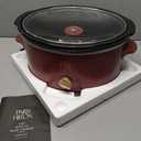 Paris Hilton 6-Quart Manual Slow Cooker, Features Three Settings (Low, High, Warm), Naturally Nonstick and Dishwasher Safe Stoneware Insert, Family Sized Capacity, Berry