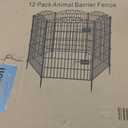 12 Panel No Dig Decorative Garden Fence with Gate - 42in H x 25.67 ft L, Tall Animal Barrier for Dogs Rabbits, Rustproof Metal Wire Panels for Yard, Patio, and Outdoor Border Use