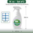 T4U Spray Bottles for Cleaning, 16 OZ Empty Spray Bottles Heavy Duty, Plastic Spray Bottles for Cleaning Solutions, Cleaning Spray Bottle for Household Cleaning Bleach, Industrial Chemical (2 Pack)