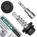 50-Pack #10 x 3/4 Hex Head Self-Drilling Metal Roofing Screws with EPDM Washer, Black Coated Wood Screws, Self Tapping Sheet Metal Roof Screws (Diamond Point)