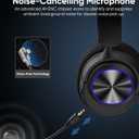 INGA Wireless Gaming Headset for PS5, PS4, PC, Mac, Switch, Game/Chat Balance for PS5/4, 2.4GHz/Bluetooth 5.2, ENC Noise-Cancelling Mic, 7.1 Surround Sound, 3.5mm Wired for Xbox Controller (Blue LED)