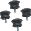 4 Packs (4 Pieces Each) End Cap Finials for Curtain Rods 5/8" – Mushroom Shape Drapery Rod Finials with M5 Screws
