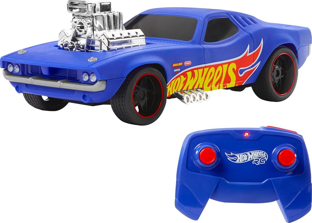 Hot Wheels 1:16 Scale RC Rodger Dodger Toy Car, Special 50th Anniversary Edition Remote Control Vehicle