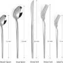 Silverware Set, KassKa 40 Pieces Flatware Cutlery Set, Stainless Steel Utensils Set Spoon Fork Knives Set for Home Restaurant and Kitchen, Mirror Polished Finished, Service for 8