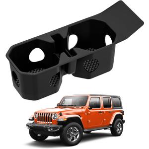 Center Console Cup Holder Compatible with Jeep Wrangler(JL) /Gladiator(JT) 2018-2025, Cupholder Coaster Liner Insert Drink Silicone Cup Holder for 2018-2025 Jeep Wrangler Accessories