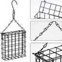 2Pcs Suet Bird Feeders, Outdoor Garden Cages for Outside Hanging, Single Suet Cake, One Suet Capacity