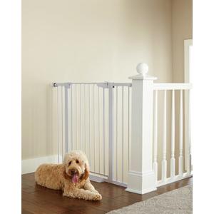 Cumbor 36" Extra Tall Baby Gate for Dogs and Kids with Wide 2-Way Door, 29.7"- 46" Width, and Auto Close Personal Safety for Babies and Pets, Fits Doorways, Stairs, and Entryways, White