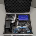 Blue 2.5X420MM Loupes Magnifier +5 Headlight Plug in Clip Head Light with Filter Aluminum Box 008.