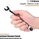 2 x Egofine 7/16 inch Ratcheting Combination Wrench SAE, Industrial Grade Gear Spanner with 12-Point Design, 72-Tooth Ratchet, Chrome Vanadium Steel