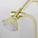 Brass Shower Arm Diverter Valve for Hand Held Showerhead and Fixed Spray Head,G 1/2 3-Way Bathroom Universal Shower System Replacement Part (Brushed Gold)