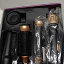 Atopskins 5 in 1 Hair Dryer Brush Set, Detachable Hot Air Styler, Blow Dryer Brush, 3 Heat Settings Auto Curling Wrap Styler, Ionic Hair Styling Tools - Straighten Curl Dry Volumize Smooth (Black)