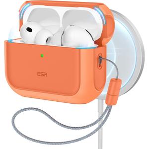 ESR for AirPods Pro 3 Case, Compatible with AirPods Pro Case 3rd Generation (2025), Compatible with MagSafe, Full Drop Protection Cover with Lanyard, Orange