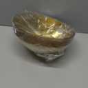 BESTVIP 54oz Clear with Gold Glitter Serving Bowls for Party - 12 Pack Angled Disposable Serving Bowls for Chips, Snacks, Fruit, Salad - Decorative Catering Bowls for Daily Use, Halloween, Christmas