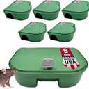 Exterminators Choice - 6 Pack Rat Bait Station Boxes with 1 Key - Heavy Duty Mouse Trap Poison Holder - Great for Catching Rats and Mice - Pest Control - Durable and Discreet