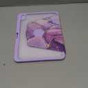 Soke Rotating Case for iPad (A16) 11th Generation 2025, iPad 10th Gen 2022 with Pencil Holder, [Shockproof + Auto Sleep/Wake] 360 Degree Rotation Clear Back for iPad 11"/10.9", Lilac Marble