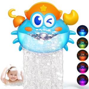 Bath Toys,Light Up Baby Bath Toys Bath Bubble Machine with Colourful RGB Light Great Birthday for Toddler Boys and Girls Tub Toy for Kids Ages 1-3 4-8
