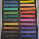 Mont Marte Soft Pastels in Tin Box Signature 24pc, 24 Assorted Colors, Vibrant Pastel Sticks, Great Blending, Comes in Storage Case, Ideal for Art, Craft, Coloring and Sketching (24 Count (Pack of 1), Multicolor)