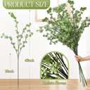 Norme 5 Pcs Artificial Rapeseed Flowers Berry Stems Faux Long Stem Plants Fake Greenery Branches Stems Picks for Vase Filler DIY Spring Home Office Wedding Party Farmhouse Indoor Mantel Decor