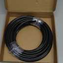 50 Feet Electric Fence Insulator Tubing Accommodates Up to 12-1/2 Gauge Fence Wire, Insulated Tube for Corner Post and End of Fence, PE High Tension Wire Insulator, Black