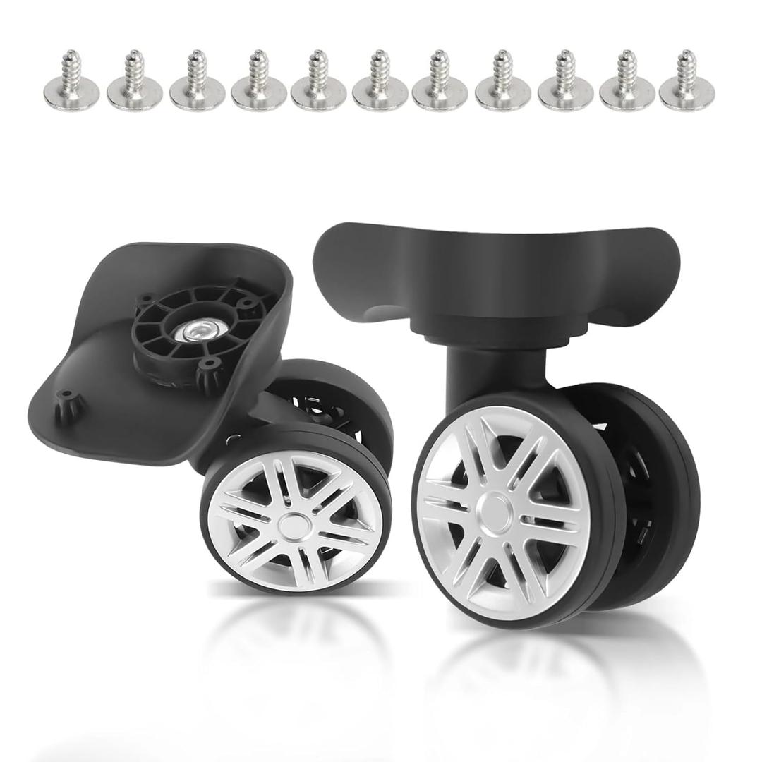2 Pcs Replacement Luggage Wheels - Plastic Luggage Wheels, 360 Degree Rotation Spinner Suitcase Wheel for Most Suitcase Repair