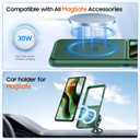 LEKEVO Magnetic for Motorola Razr Ultra 2025 Case, Compatible with Magsafe, Translucent Matte, TPU Bumper Protective Slim Soft Case for Moto Razr Ultra 2025, Green