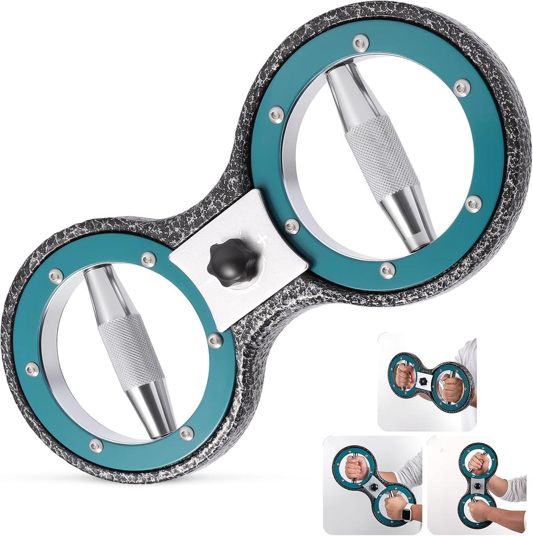 Zakle Rotator Burn Machine, 8-12LB Rotating Arm Exercise Equipment with Adjustable Resistance 360 Degree Rotating Grips, Spinning Arm Machine Grips Forearm Trainer