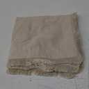 NEXHOME PRO Boho Throw Pillow Covers for Couch Set of 2 18"x18", Handmade Decorative Linen Pillow Covers Shams for Sofa, Living Room, Farmhouse Fringed Cushion Covers, Beige (NO Insert)