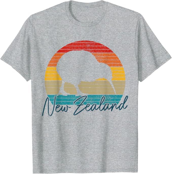 New Zealand Vintage Retro Kiwi Bird T-Shirt, Medium