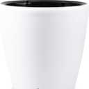 Dexceder 15x14 Self Watering Planter with Wheels Indoor Outdoor, Inner Pot Design, Thickened Large Floor Standing Flower Plant Pot with Water Level Indicator (White Matte)