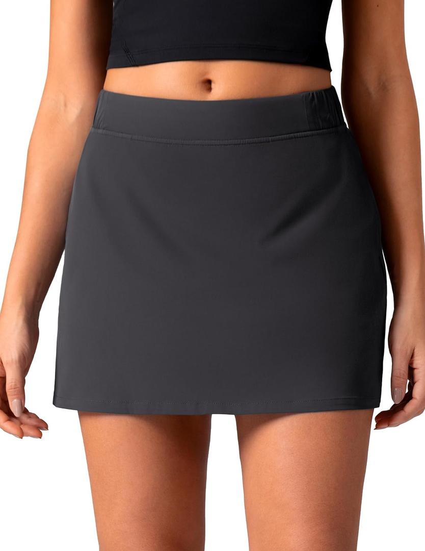 Colorfulkoala Skirts for Women High Waisted A Line Tennis Golf Athletic Casual Mini Skorts with Pockets and Built-in Shorts