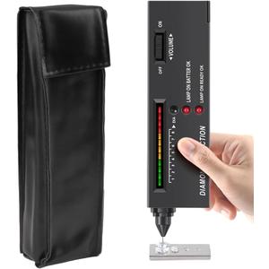 Diamond Tester Pen, Professional Jewelry Gemstone Detector, High Accuracy Precious Metal Tester Diamond Selector for Novice and Expert, Thermal Conductivity Meter 9V Battery Included
