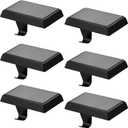 Festanlee 6 Pack Christmas Stocking Holders Ornament Hooks Mantel Weighted Stocking Hangers Metal Hanging Hooks Heavy Duty Stocking Holders Bases for Mantel Fireplace Party Decoration (Black, 6)