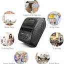 NETUM Bluetooth Receipt Printer, 58mm Mini Thermal POS Printer Portable Personal Bill Printer 2 inches for Restaurant Sales Retail Compatible with Android