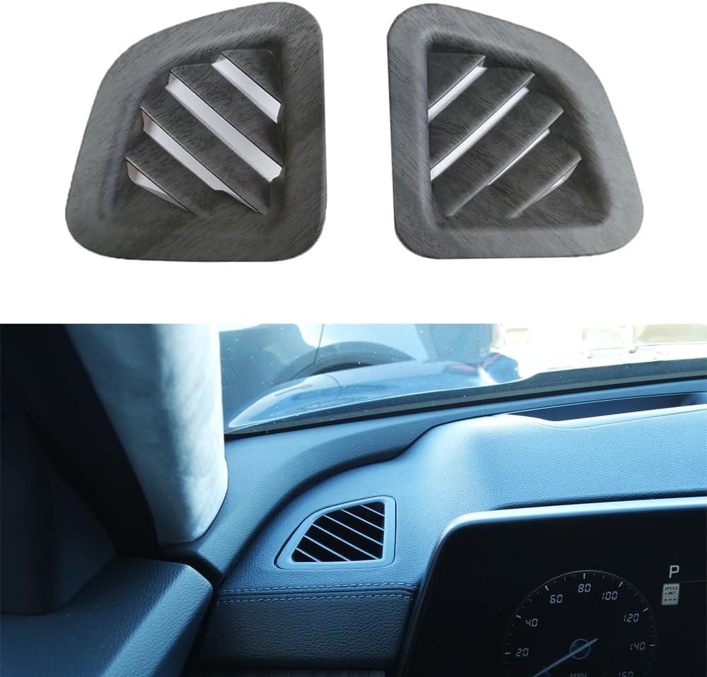 Matte Wood Grain Style ABS Car Front Side AC Air Vent Frame Cover Front Central Dash Side Air Outlet Cover Trim Compatible with Kia Telluride 2020-2022 Accessories