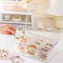 Acrylic jewelry box, jewelry desktop storage box, transparent dust-proof and moisture-proof jewelry finishing box, portable flip box +21 independent bracelet boxes.