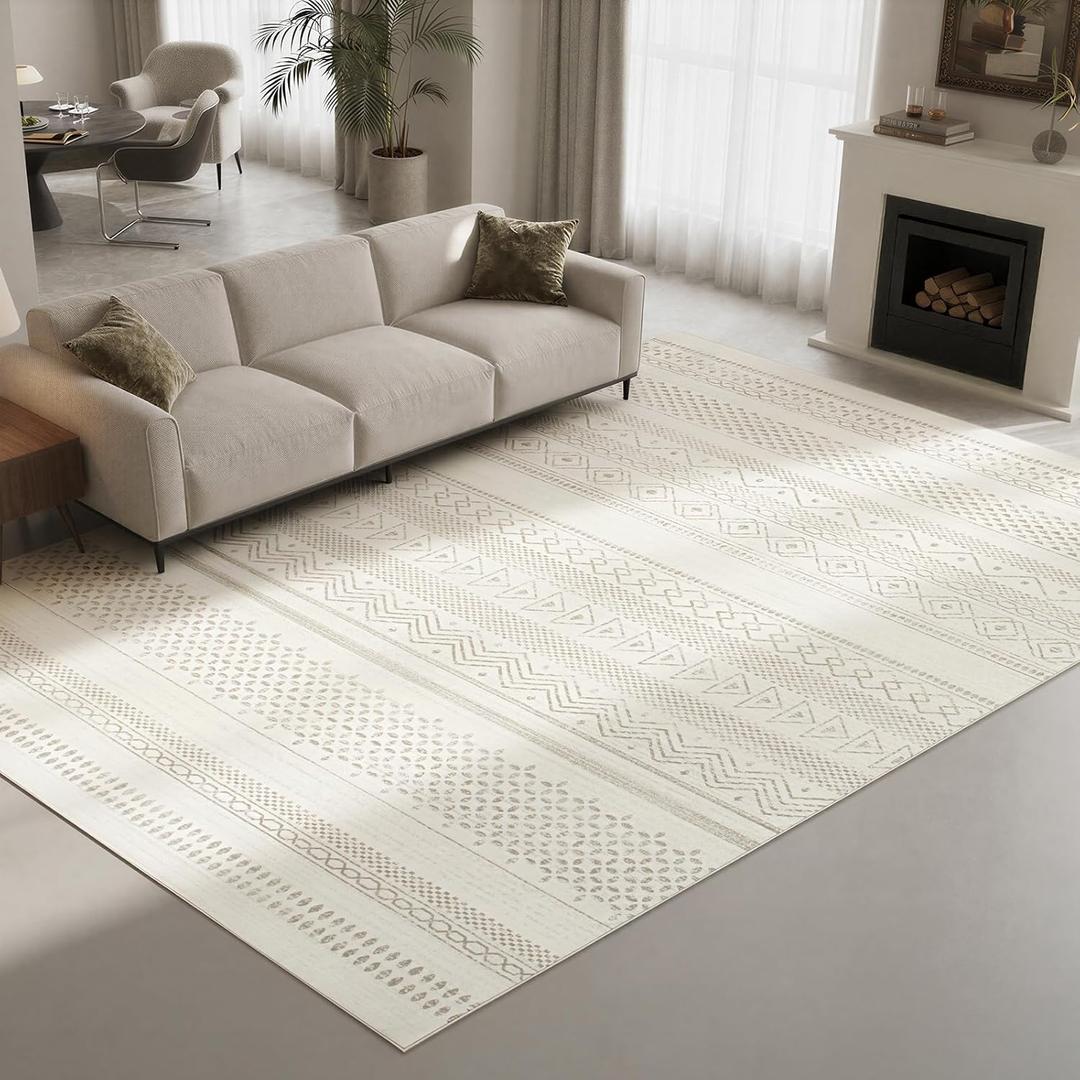 8x10 Area Rugs for Living Room Rug Washable: Abstract Large Rug for Dining Room Bedroom Carpet Non Slip&Nonfor Indoor Modern Nursery Home Office