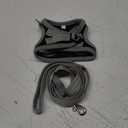 AMTOR Small Dog Harness with Leash Set, No Escape Easy Walk Puppy Harnesses for Training Walking, Step-in Reflective Soft Dogs Vest for XS S Medium Extra-Small Large Sized Dog(XXS, Black/Grey)