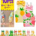 10Pcs Reusable Bird Diapers - Washable Parrot Nappy with Waterproof Lining & Adjustable Straps for Pigeons (Size M)