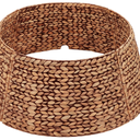 CENBOSS Rattan Christmas Tree Collar, Wicker Tree Skirt & Stand Base Cover (Brown Wash, 24 inch)