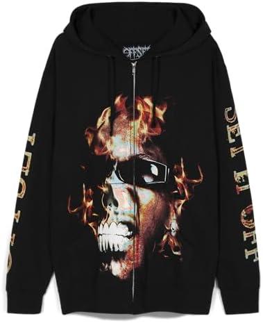 Offset Fire Zip Hoodie, M