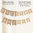2 x Welcome Baby Banner - Baby Shower Decorations for Boy or Girl | Rustic Paper Baby Shower Banner, Gender Neutral Welcome Home Sign, Vintage Party Decor for Wall Mantle Photo Backdrop