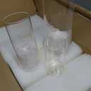 Glass Hurricane Candle Holder Set of 30, Hewory Tall Cylinder Vase for Centerpieces, Clear Glass Votive Candle Holders for Pillar Candles, Floating Candles Holder for Table Centerpieces Wedding Decor (M+L+XLD2.5"x H6" + D3.3"x H7.8" + D3.7"x H10")