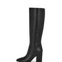 Mattiventon Black Knee High Boots Women Fall Tall Boots for Women Chunky Heel Pointed Toe Side Zipper Sexy Dress Date Party, Size 10