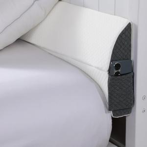 HOMBYS Pillow Wedge for Headboard Gap,Mattress Wedge Gap Filler Queen Size,Bed Crack Pillow,Foam Bed Gap Filler,Multifuctional Headboard Space Filler with Side Pocket,Fill The Gap (0-7")