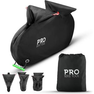 Pro-Bike Tool Cover for Outdoor Storage - Waterproof Bicycle Cover for Stationary 2 XL Bikes - Heavy Duty Ripstop, Anti UV Material - Weather Protection for Mountain & Road Bikes