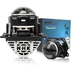 YUFANYA NHK 2.5 Inch Mini Bi Projector Lens Retrofit Kit-84W 20,000LM 6000K White Focus Beam Clear Cut Off Line for Headlights Car Motorcycle Headlight Retrofit (Classical)