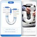 3/4 Inch Standard Condensate Trap with Cleaning Brush, PVC U Trap for HVAC Systems, Air Conditioner, Effectively Drains Condensate(2 Pack)