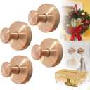 Suction Cup Hooks, Suction Cup Hooks for Shower,Removable Towel Hooks for Bathroom Window Glass Door Wall, Bath Robe Looafh Wreath Hook for Hanging (Rose Gold)