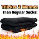Busy Socks Winter Warm Thermal Socks for Men Women Extra Thick Insulated Heated Crew Boot Socks for Extreme Cold Weather (Medium, Black)